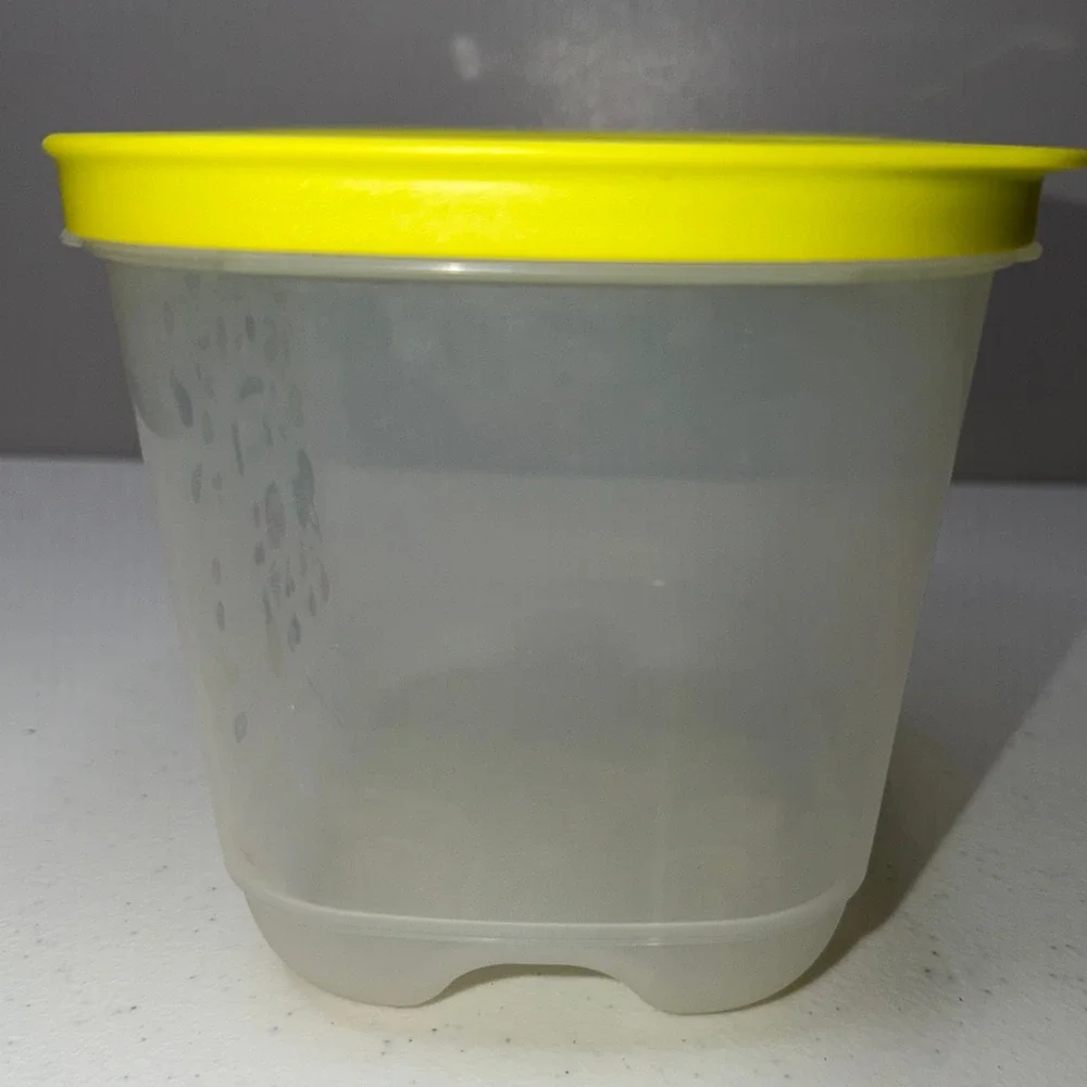 Tupperware 7286 Fridgesmart Storage Container Lime Yellow Vented Lid 1.8L